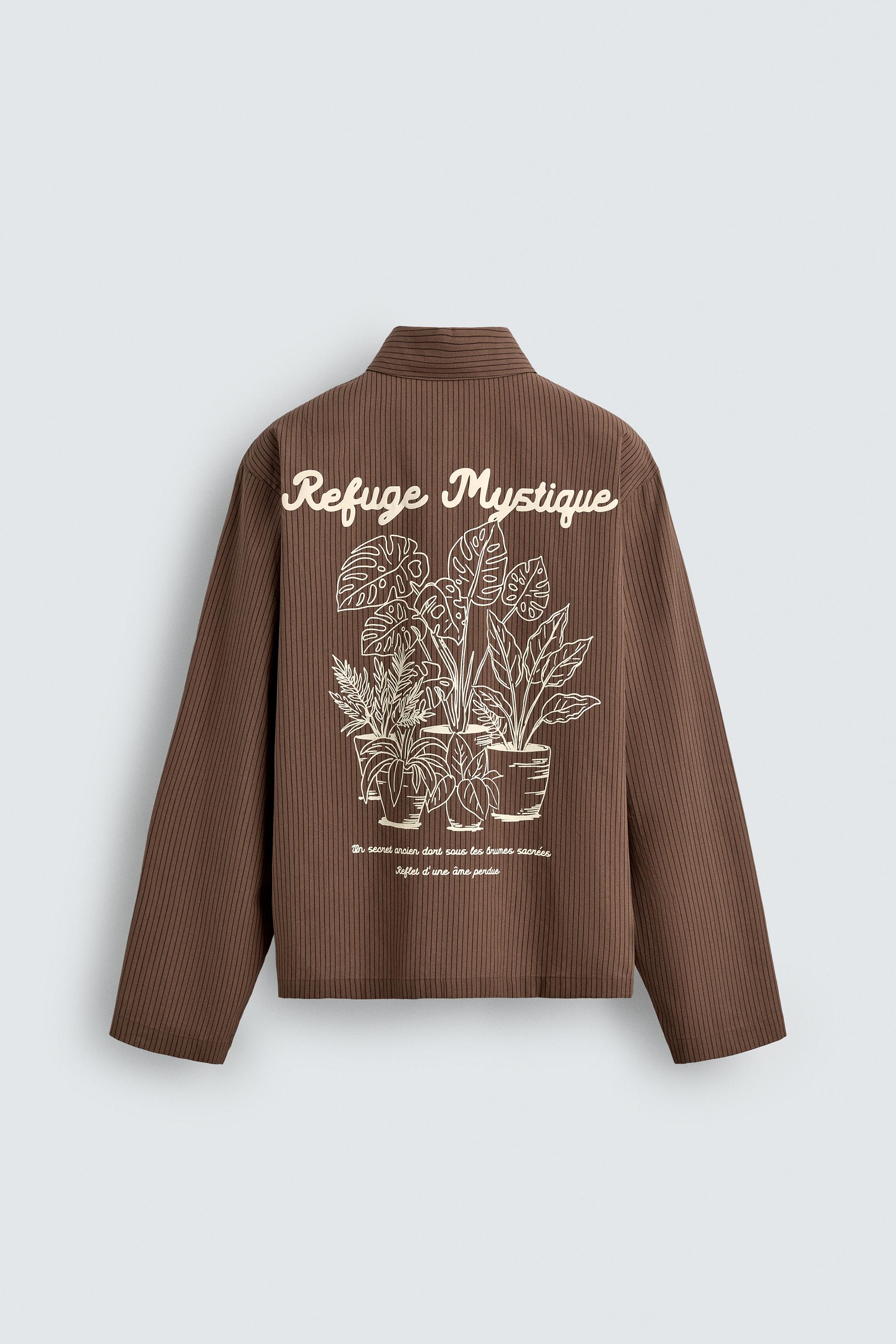 STRIPED GRAPHIC PRINT SHIRT